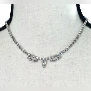 🤍Vintage Signed Kramer Rhinestone Choker